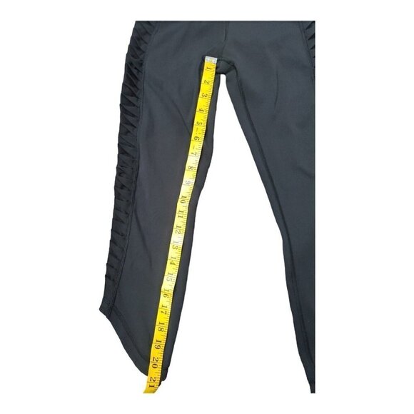 Lululemon Athletica Women's Black Cropped Leggings Size Ruched Mesh Size… - Picture 3 of 10